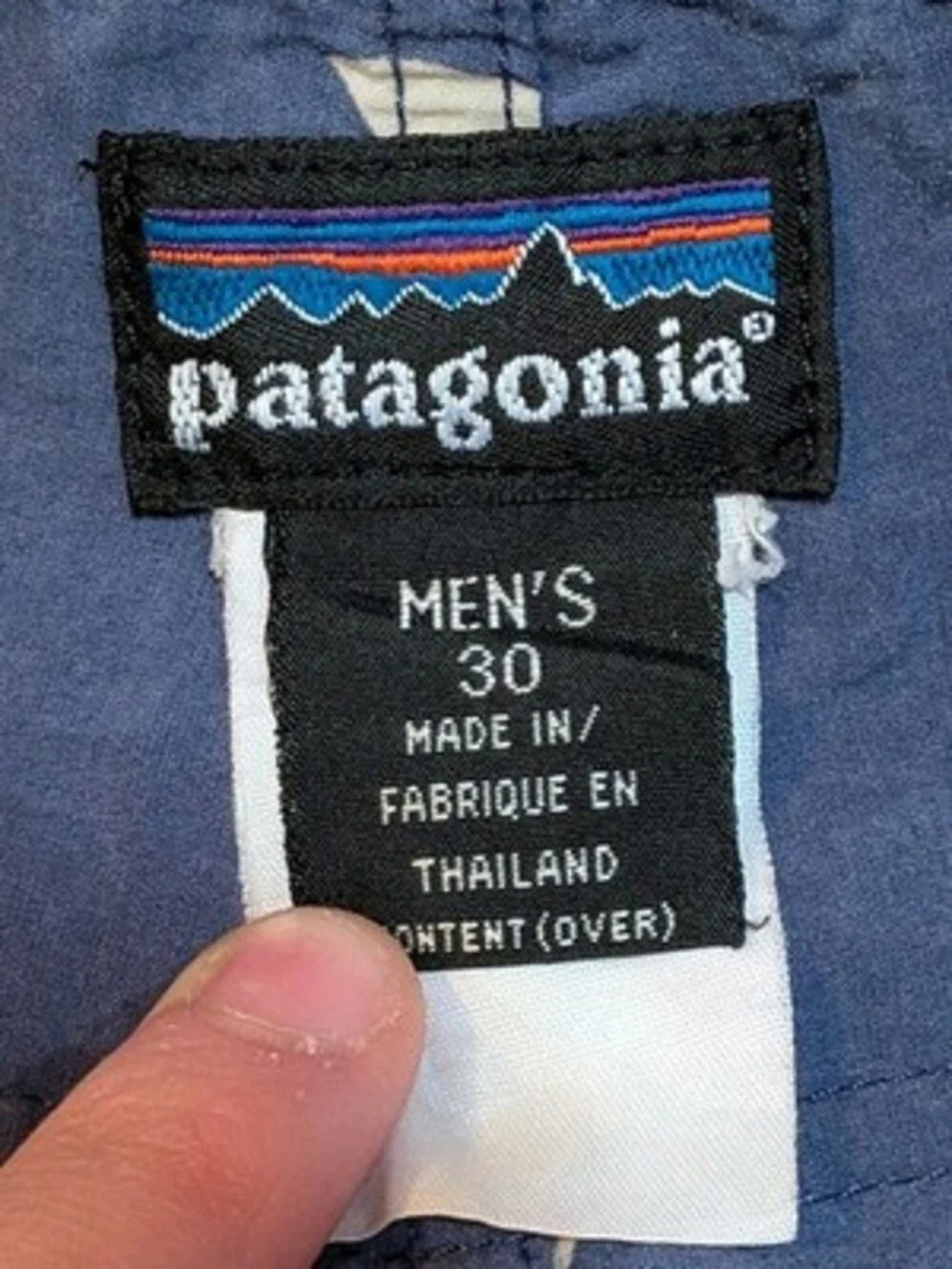 VTG Patagonia Men's 30 Wavefarer Board Shorts Blue Red Hawaiian Swim Y2K - CLEAN
